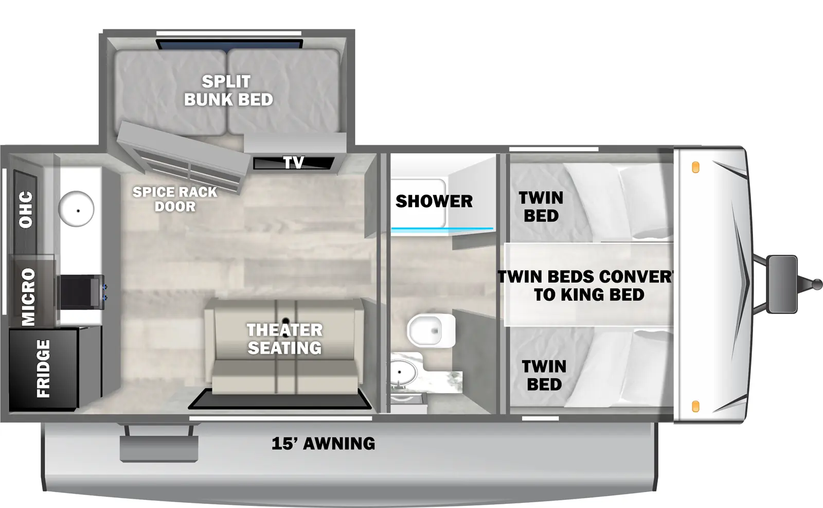 Evo West 165VW Floorplan